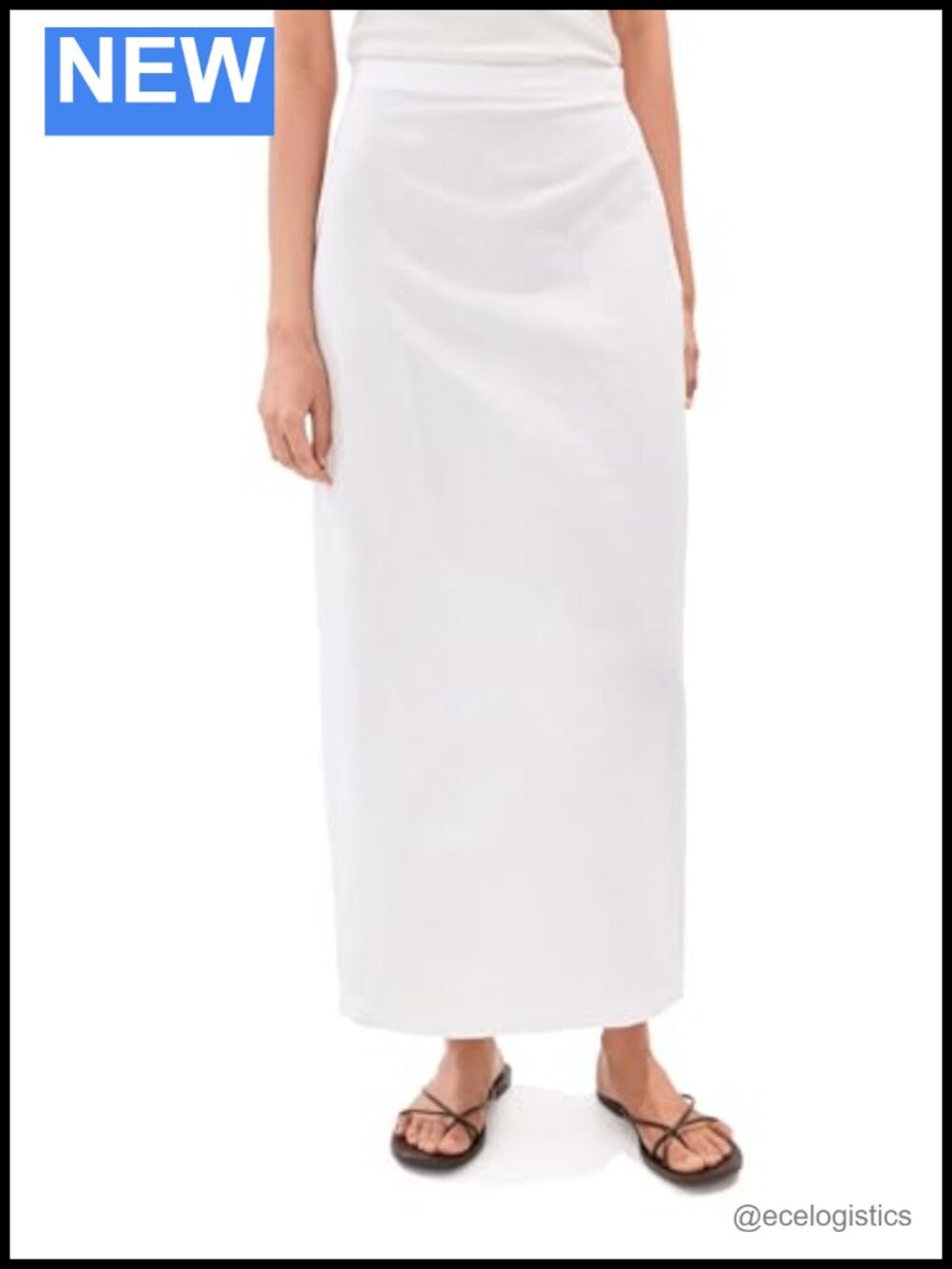 LE BOP Women's Linen Maxi Skirt High Rise Formal